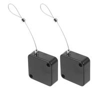 NULYLU 2pcs Anti Theft Wire Box Retractable Cable Holder with Steel Wire Plastic Construction Sl esign Reliable Security for Display Items and Household Usage Scenarios