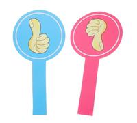 NULYLU 2pcs Auction Paddle Hand-held Voting Boards 7.5x5.5 Inch Visible Foam Paddles with Handle for Classroom Competitions Teacher and Student Engagement Tools