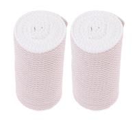 NULYLU 2pcs Beige with Double Hook and Loop Fasteners, High Rubber String Material, Latex-Free Self-Adhesive Nursing for Sports and First Aid