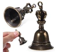 NULYLU 2pcs Bell Charms Hand Bells for Keychain Decoration Jewelry Making and Craft Projects Crisp Sound Retro Design