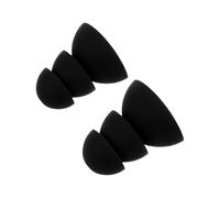 NULYLU 2pcs Black Silicone Ear Tips 2.0mm Triple Layer Soft Noise Cancelling for Sleep Reusable Soundproof for Noise Protection