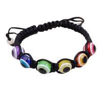 NULYLU 2pcs Braided Resin Evil Eye Bracelets with Light Weight Design, Symbol of Wealth and Good Decorative Effect, Gift for Christmas and Everyday Wear