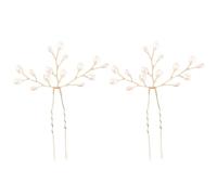 NULYLU 2pcs Bridal Hair Fork Bride Hair Pieces 3.93x3.14x0.08inch Elegant Alloy Pearl Accessory for Bride and Bridesmaid Wedding Occasion