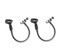 NULYLU 2pcs C-type Microphone Clips Black Desk Stand Clamp Rotatable Microphone Holder for Broadcast Podcasting Online Meeting Singing Recording