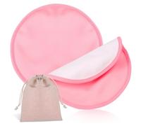 NULYLU 2pcs Castor Oil Breast Pads Reusable Inserts Organic Pack Wrap Leakproof Film Promote Sleep Health Easy to Use Store