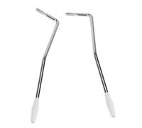 NULYLU 2pcs Chrome Threaded Tremolo Arm with White Tip for Electric Guitar System, Single Thread Tip Bar Guitar Tremolo Replacement Parts