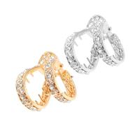 NULYLU 2pcs Clip Set Sparkling Rhinestones for High Ponytails V-shaped Hair Fixing Tool Elegant Hair Accessories for Women Hold and Cute Bun Decoration