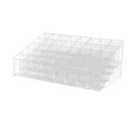 NULYLU 2pcs Desktop Lipstick Stand Delicate White Lipstick Holder with 40 Compartments Simple Appearance Practical and Easy to Use Cosmetic Display for Beauty Storage