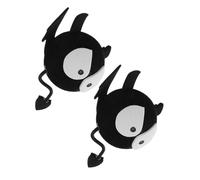 NULYLU 2pcs Devil Bat Antenna Topper Car Roof Exterior Decoration Plastic Cute Cartoon Stylish Easy Roof Installation Funny Halloween Decor for Vehicle