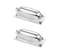 NULYLU 2pcs Double-end Snare Drum Lug Hooks Metal Drum Lug Easy to Install Use Silver 2.63x1.00x0.86inch and Accessories