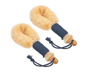 NULYLU 2pcs Dry Skin Body Brush Natural Fiber Shower Exfoliating Scrubber with Cotton Rope for Improving Skin Texture at Home During Travel