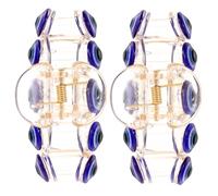 NULYLU 2pcs Evil Eyes Large Jaw Clips for Thick Hair Decorative Clips for Parties Weddings and Everyday Use Strong Grip Hair Types