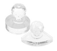 NULYLU 2pcs Eyeshadow Makeup Stamper Pressing Seal Acrylic round Compact Repair Tool for DIY Sophisticated Look Fits Powdered Makeup Products and Loose Powders for Enthusiasts