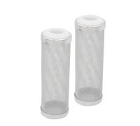 NULYLU 2pcs Filter Cover Filter Mesh Inlet Protector Stainless Steel White Size S for Aquarium to Prevent Small Shrimp Inhalation