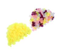 NULYLU 2pcs Floral Swim Caps for Women, 3d Petal Nylon Bathing Hats with Comfortable Fit, Multi-purpose Swim Caps for Swimming and Water Sports Activities