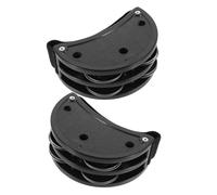 NULYLU 2pcs Foot Tambourine Black Shoe Tambourines Percussion Bell for Adults Musical Instruments