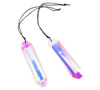 NULYLU 2pcs Glass Sun Catcher Ball Hanging Crystals Decor White Crystal Prism with Rainbow Effect Creation Mood Booster for Home Decor and Balconies