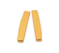 NULYLU 2pcs Gold-plated Brass Guitar Bridge Saddle 73.8mm Length for Acoustic Guitar Accessories Folk Parts