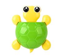 NULYLU 2Pcs Green Turtle Toothbrush Holder with Strong Suction Cup, Wall-Mounted Toothpaste Organizer for Bathroom Washstand, Cute Suction Cup Toothbrush Stand for Family Use
