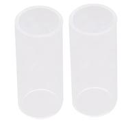NULYLU 2pcs Guitar Finger Cots in Glass Slide Design for Standard Guitar Slide Use for Finger Protection during Performances Pack
