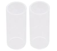 NULYLU 2pcs Guitar Glass Slides Glass Bottleneck for Standard Guitar Slide for Fretboard Protector and Accessories