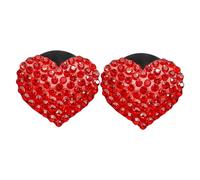NULYLU 2pcs Heart-shaped Glass Car Vent Diffuser Clip with Pleasant Fragrance Versatile Aroma Clip for Car Interior Decoration Unique and Elegant Air Freshener Ornament