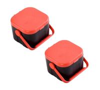 NULYLU 2pcs Hydrating Live Bait Storage Box with Ventilated Lid Breathable Worm Container Magnetic Seal Portable Fishing Accessory for Outdoor Use