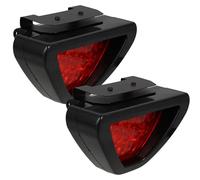 NULYLU 2pcs LED Brake Light for Car Rear with Turn Signal Function, Easy Installation, Abs and Iron Material, Dc12v Power Supply, Black Colour, Suitable for Auto Rear Warning