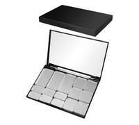 NULYLU 2pcs Magnetic Eyeshadow Palette Mirror Refillable Makeup Organizer for Eyeshadow Lipstick Blush and Powder Stylish Minimalist Design for Custom Makeup Collection