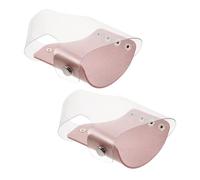 NULYLU 2pcs Makeup Palette Gloves Pu Material Comfortable Fit Multifunctional Use Pink Small Makeup Mixing Trays for Application and Skincare Routines