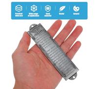 NULYLU 2Pcs Metal Mezuzah with Engraved Blessing Judaica Mezuzah Home Decor for Front Door Jewish Symbols for House Entrance