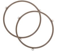 NULYLU 2pcs Microwave Oven Turntable Plastic Support Roller Rings Replacement for Stand Wheel, White round Tray Accessories for Home Rapid Heating