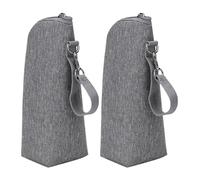 NULYLU 2pcs Milk Beverage Bottle Thermal Bag Feeding Bottles Thermal Bag New Parents Lightweight Portable Handle Oxford Cloth Insulated Lining Outdoor Use