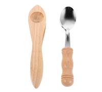 NULYLU 2pcs Montessori Wooden Musical Spoons Percussion for Rhythm Instrument with Metal Wood Build Hand Percussion for Music Education Party Folk Instruments