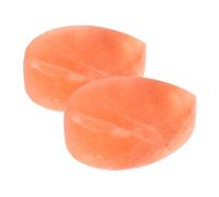 NULYLU 2pcs Natural Salt Massage Stones for Skin Care Exfoliation Foot Therapy Crystal Stone Tool for Spa Home Use Refreshing Invigorating
