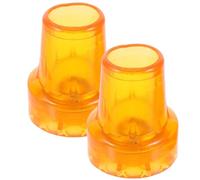 NULYLU 2pcs Non-Slip Crutch Replacement Tips 19mm Trekking Pole Foot Covers Thickened Plastic Cane Tips Anti-Skid Walking Stick Caps for Hiking and Mobility Aids