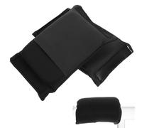 NULYLU 2pcs Non-Slip Padded Roller Handle Covers for Folding Wheelchair, Soft Cushion Grip Sleeves for Elderly Mobility Aid, Black Crutch Accessory for Comfortable Daily Use