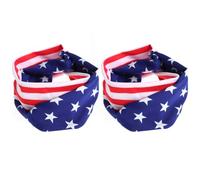NULYLU 2pcs Patriotic Headband with America Flag Pattern, Breathable Cotton Cloth, Lightweight Elastic Head Wrap for Daily Wearing and Independence Day Random Color