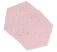 NULYLU 2pcs Pink Hexagon Felt Bulletin Board with Self-Adhesive Backing, Easy to Install Felt Wall Stickers for Room and Classroom Photo Display, DIY Memo and Message Board