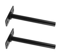 NULYLU 2pcs Plate Rack for Home Gym Weight Plate Wall Storage Black Steel Wall Organizer Space Optimization Effortless Installation Suitable for Commercial Settings and Shared Spaces