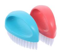 NULYLU 2pcs Portable Fingernail Cleaning Brushes Strong Bristle Nail Scrub Brushes for Dirt Removal for Home and Salon Use Candy Color Design Nordic