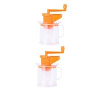 NULYLU 2pcs Portable Manual Soy Milk Maker and Fruit Squeezer Juicer, Easy to Use Plastic Hand Juicer for Kitchen, for DIY Fresh Juice and Soy Milk Preparation Random Color