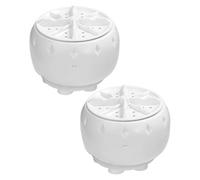 NULYLU 2pcs Portable Mini Washing Machine with Turbine and USB Power Supply, Compact Plastic Washer for Rv Travel, Balcony, and Apartment Laundry, Odor Prevention and Bottom Suction Cup