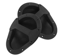 NULYLU 2pcs Recessed Speaker Handles Replacement Set, Black Plastic Audio Fittings with Sturdy and Stable Construction, Easy Adjustment, Sl nd Modern Design for Live Sound and Stage