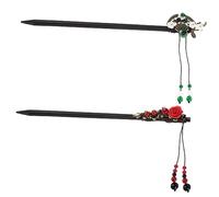 NULYLU 2pcs Retro Hair Sticks for Women Elegant Chinese Style Headdresses Lightweight Hair Accessories for Various Hairstyles Random Color Hairpins for and Traditional Outfits