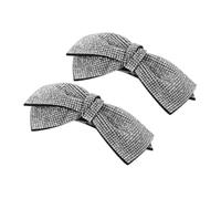 NULYLU 2pcs Rhinestone Bow Hair Clips for Girls Sparkly Bow Hairpin Glamour Decorative Hair Clip Rhinestones for Parties Weddings
