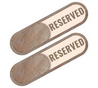 NULYLU 2pcs Shop Sign Booking Sign Sliding Status Indicator Easy to Use Brown Acrylic Door Privacy for Hospitals and Offices 12x8x0.3inch