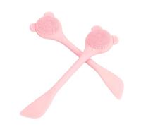 NULYLU 2pcs Silicone Nasal Brush for Manual Nose Cleaning Long Handle, Pink Face Massager That Will Not Damage Skin, Portable Nose Blackhead Cleaning Tool for Home and Dorm Use