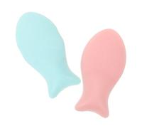 NULYLU 2pcs Silicone Powder Puff for Makeup Fish Shape Skin-friendly Dual-use Makeup Sponge for Foundations Creams Blushes and Highlighters for Girls