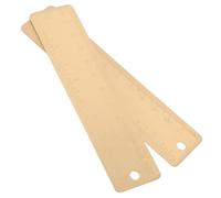 NULYLU 2pcs Small Brass Ruler 12cm Lightweight Metal Measuring Tool with Cm Inch Scales Resistant to Wear for Outdoor Environments and Urban Sketches by Architects and Artists